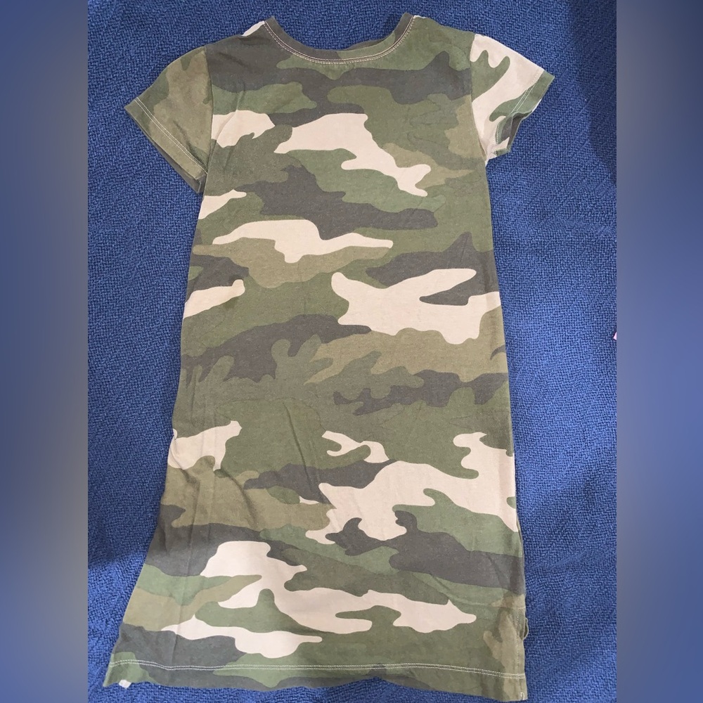 Crewcuts Casual Green and Tan Dress with Camouflage Pattern